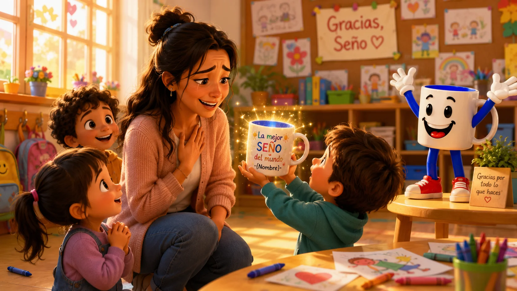Regalo para la seño de infantil: el artículo personalizado con el dibujo del peque (que sí dibujó él)