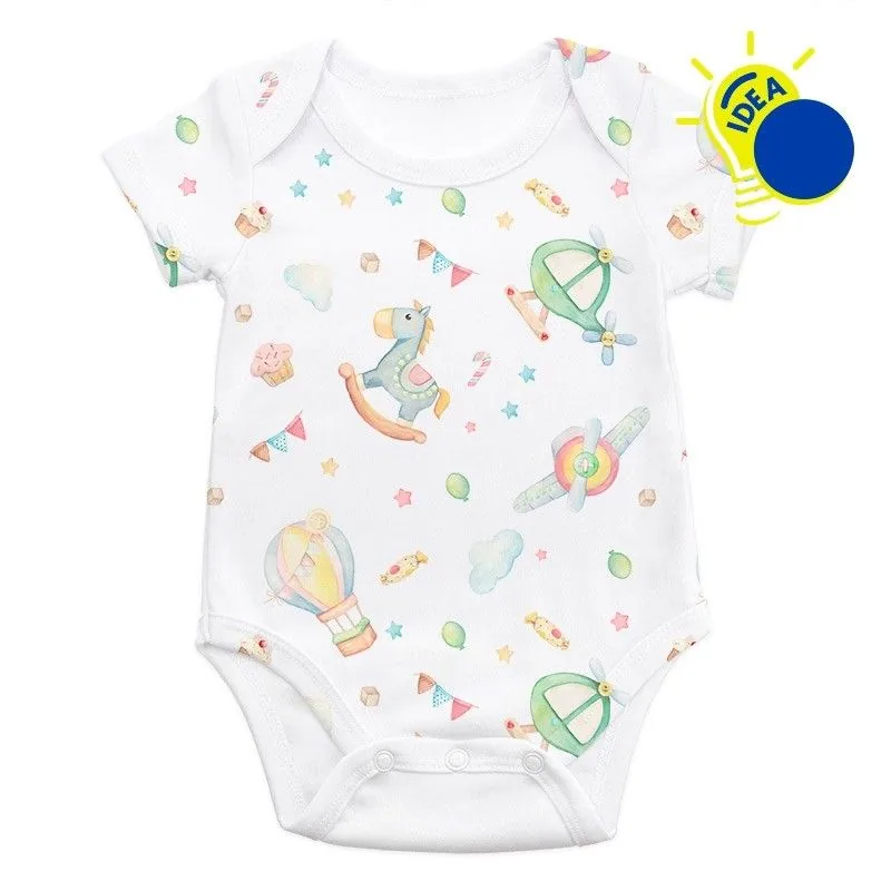 Body infantil manga corta personalizada con foto o logo