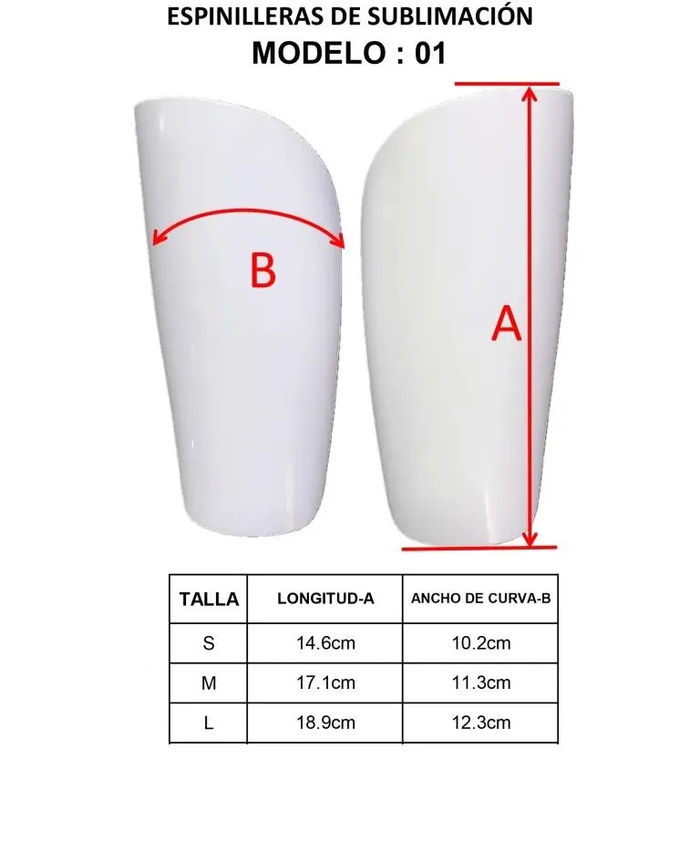 Espinillera Modelo 1 personalizada — vista 3