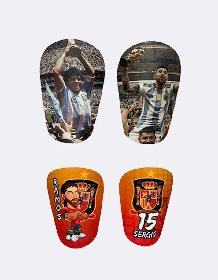 Modelo 13 Espinilleras MINI personalizada con foto o logo