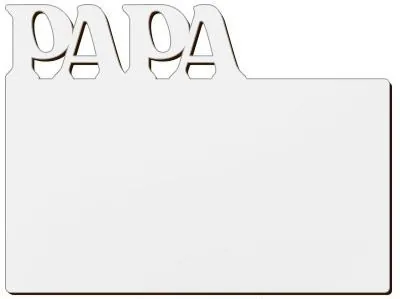 Fotopanel Papa de madera personalizada con foto o logo