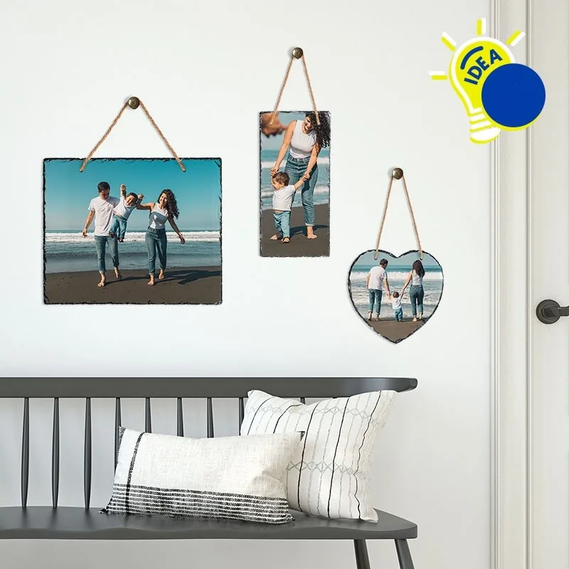 Fotopaneles colgantes de pizarra personalizada — vista 2
