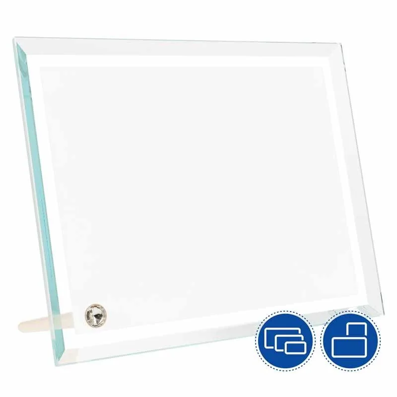 Fotopaneles de cristal biselado personalizada con foto o logo