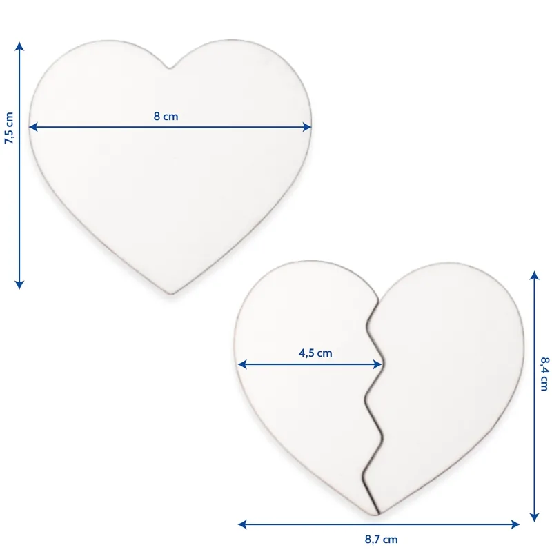 Imanes Corazón madera personalizada — vista 4