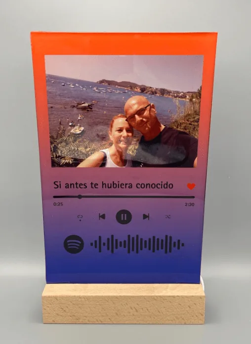 Lámpara canción spotify personalizada con foto o logo