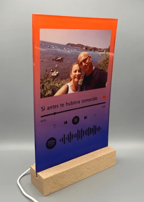 Lámpara canción spotify personalizada — vista 2