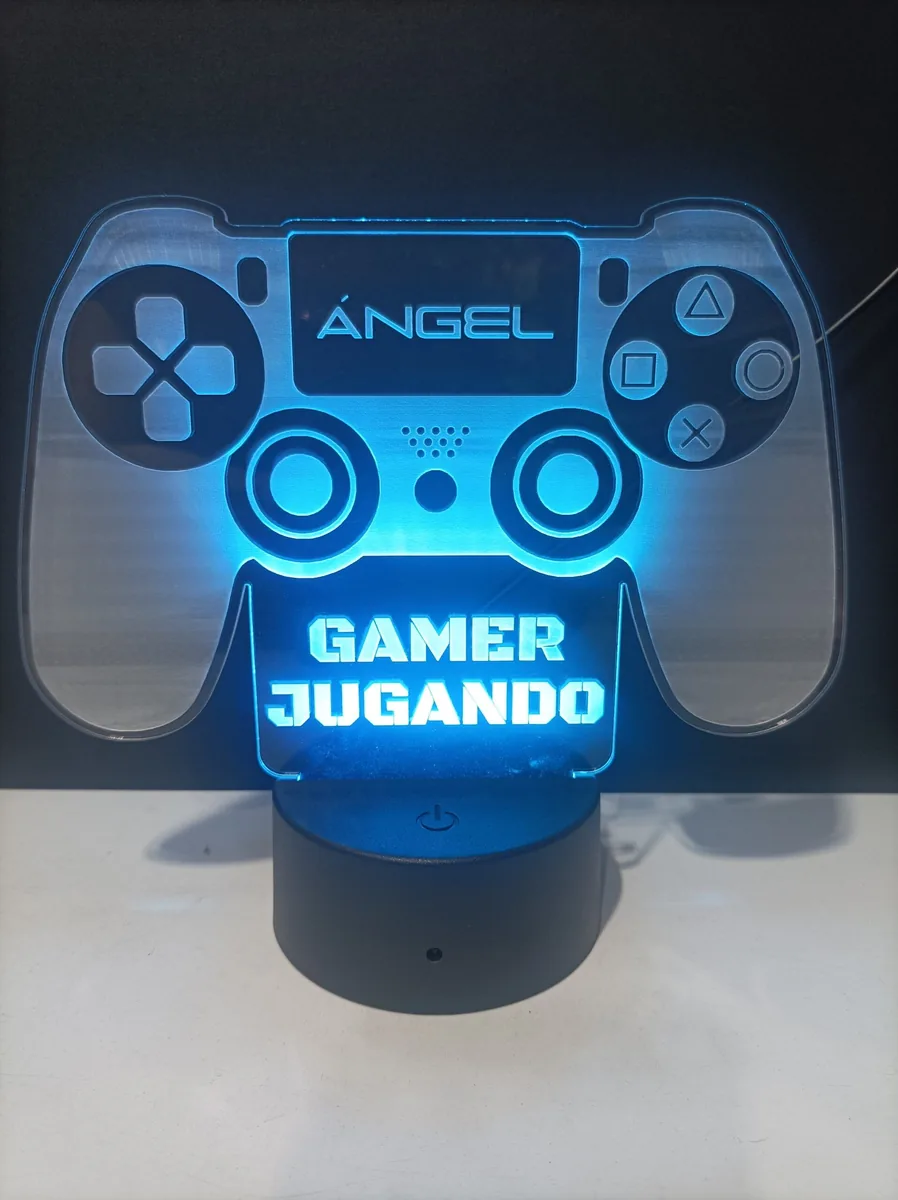 Lámpara PlayStation personalizada con foto o logo
