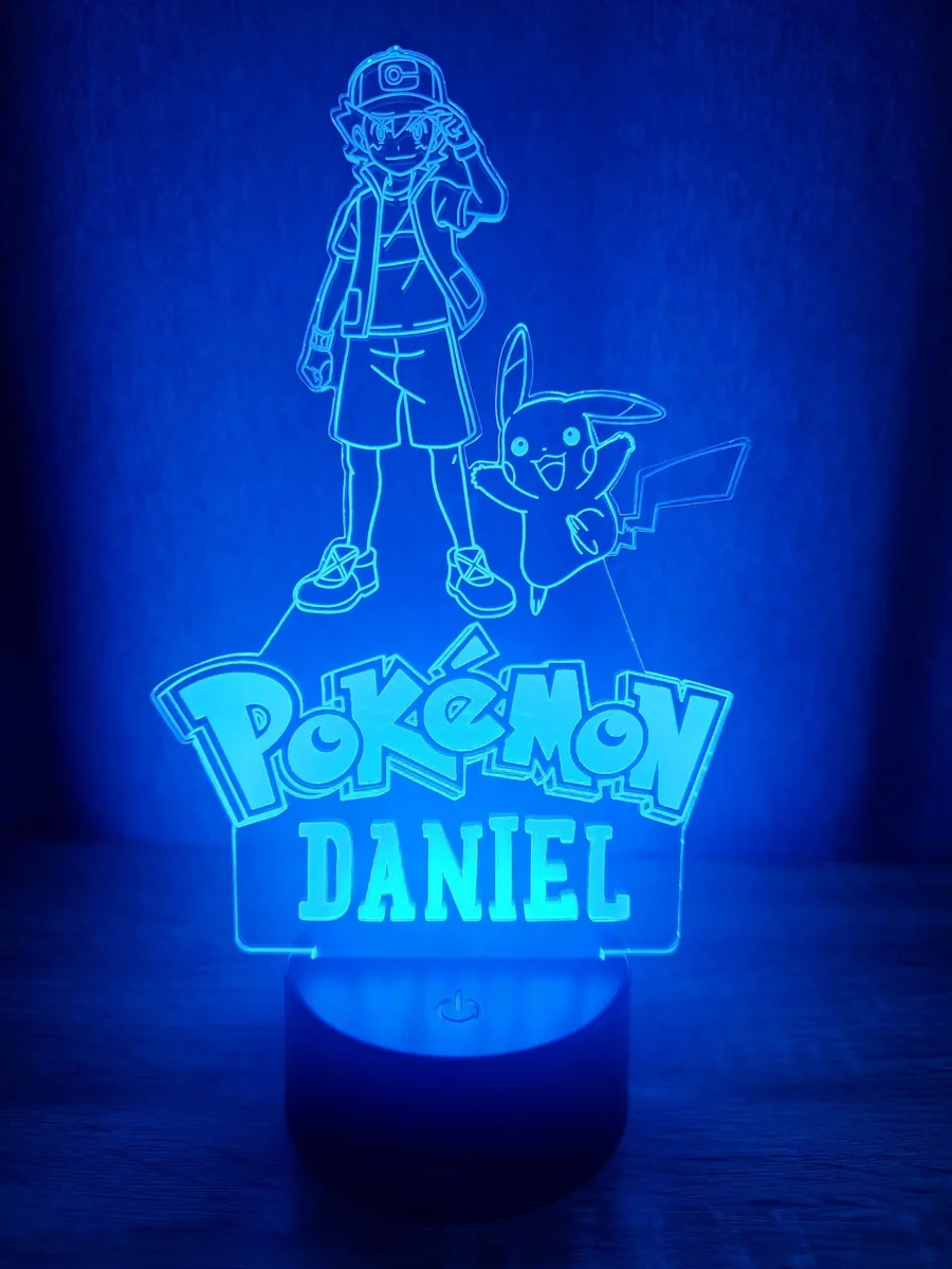 Lámpara Pokémon personalizada con foto o logo