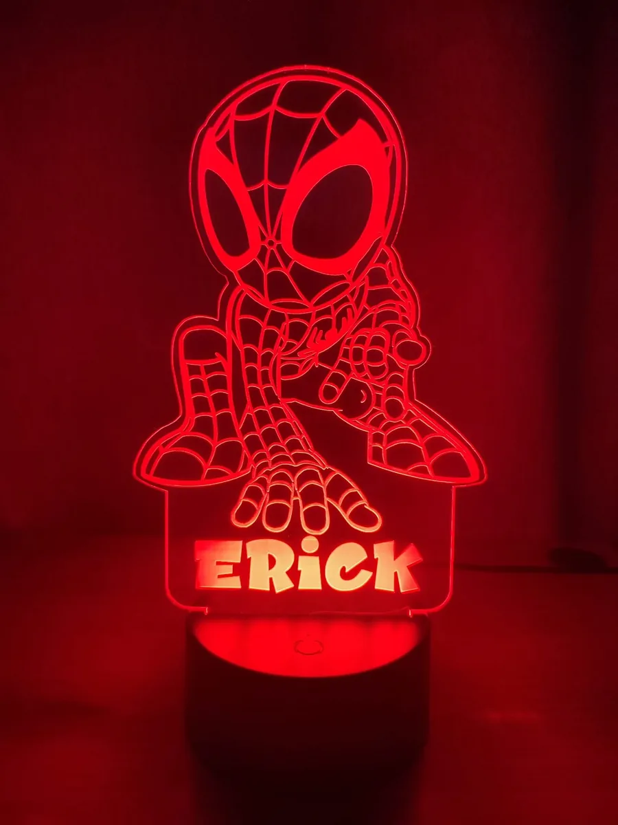 Lámpara Spider-man personalizada con foto o logo
