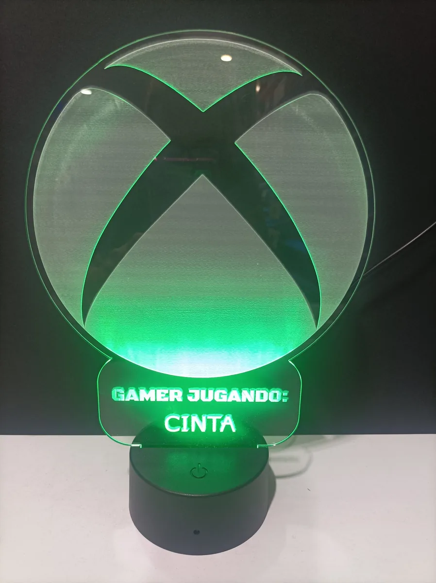 Lámpara Xbox personalizada con foto o logo