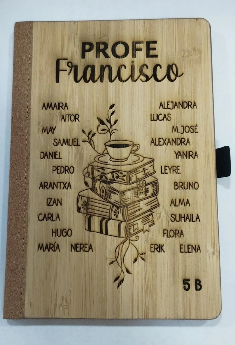 Libretas de bambú personalizada con foto o logo