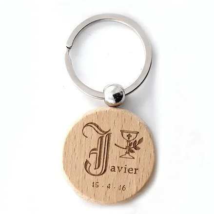 Llavero madera redondo personalizada — vista 4