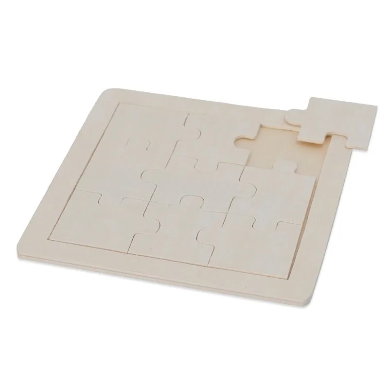 Puzzle de madera natural para grabado personalizada — vista 5