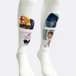 Sujeta espinilleras personalizables en blanco personalizada — vista 2