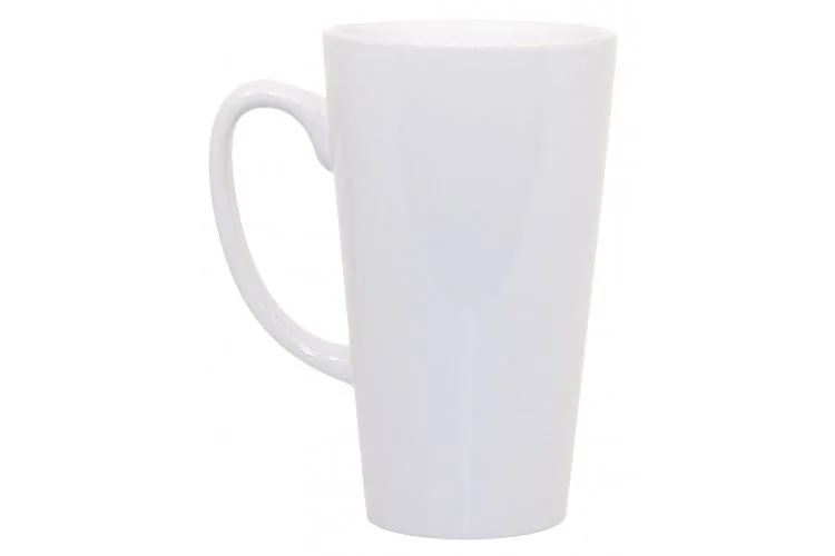 Taza blanca cónica 500 ml personalizada con foto o logo