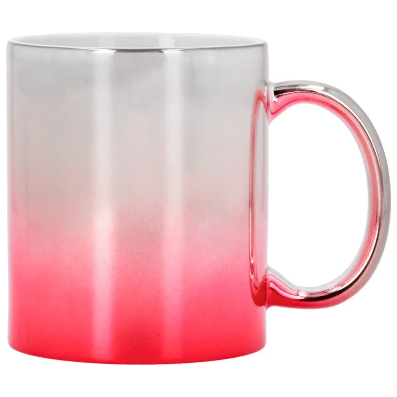 Taza degradado metalizado personalizada con foto o logo