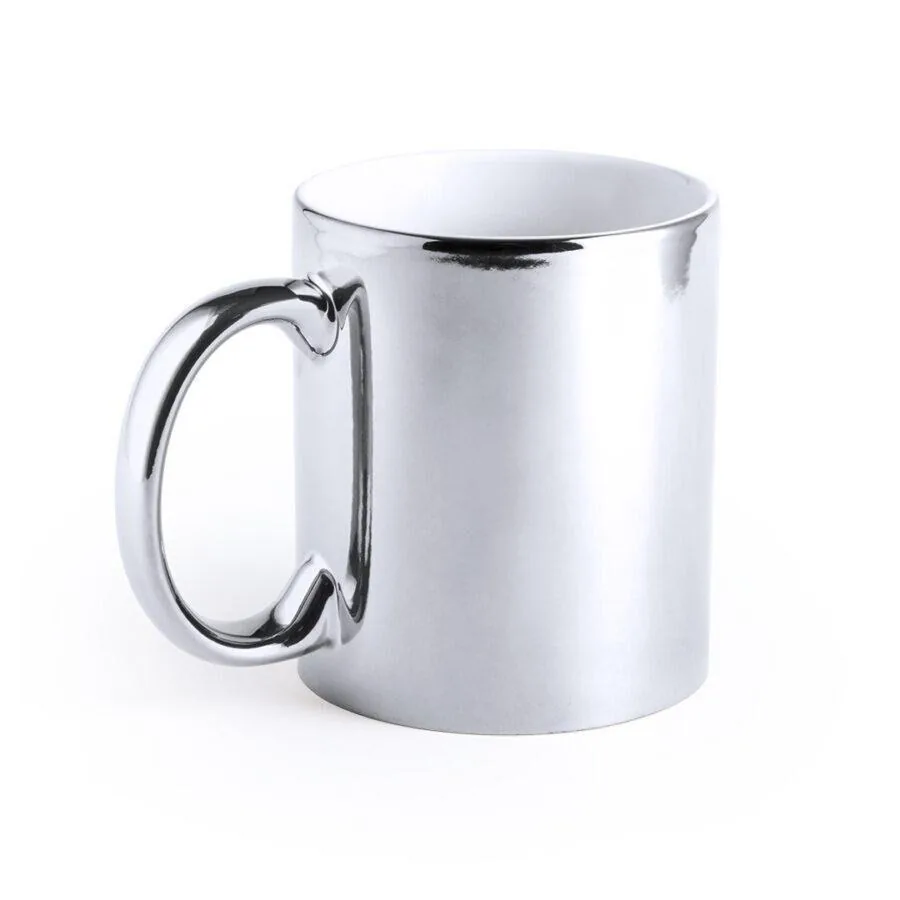 Taza metalizada personalizada con foto o logo