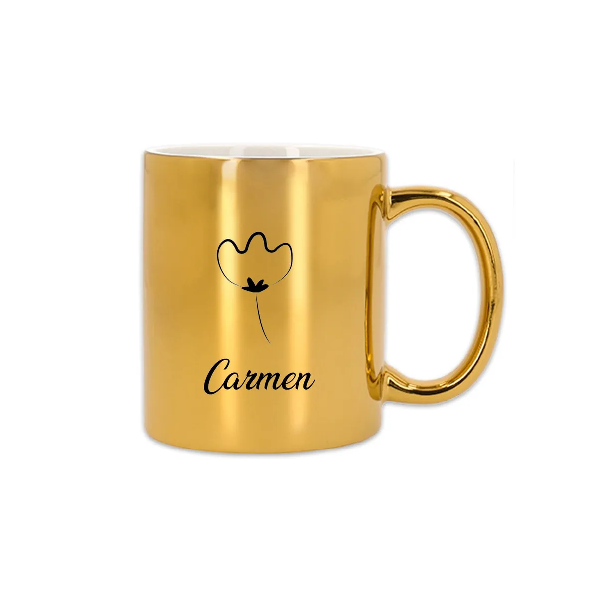Taza metalizada personalizada — vista 2