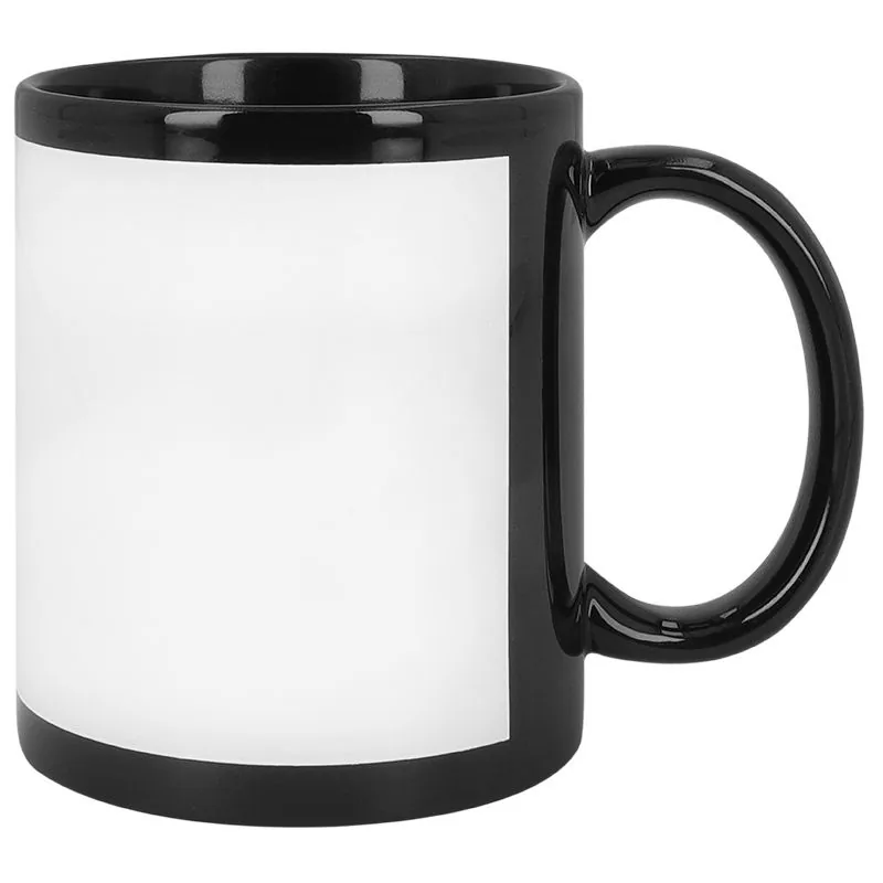 Taza Negra y Blanca personalizada con foto o logo