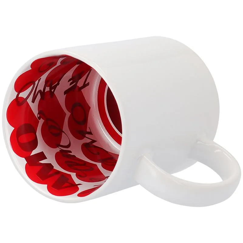 Taza Preimpresa Corazones personalizada — vista 2