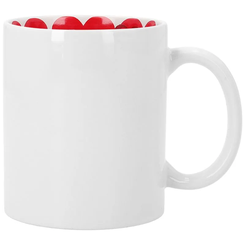 Taza Preimpresa Corazones personalizada — vista 4