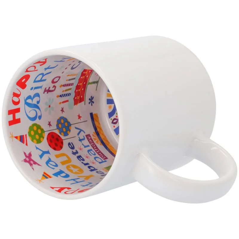 Taza preimpresa Happy Birthday personalizada — vista 2