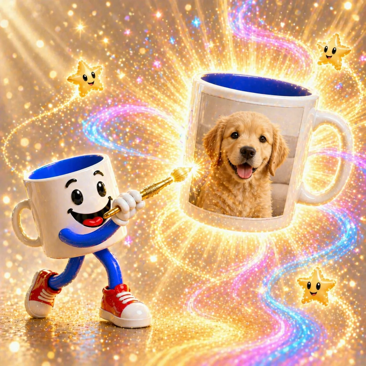 Regalito diseñando una taza con la foto de un perrito